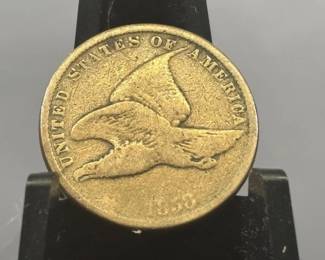 1858 Flying Eagle US Penny in G Condition (Small Letter?)
