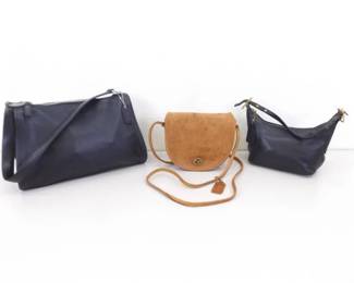 3 Authentic Original Vintage COACH Leather Purses