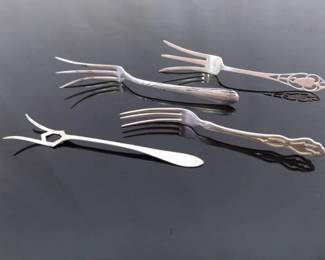 37.7 Grams of Antique and Vintage .925 Sterling Silver Condiment Forks