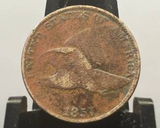 1857 Flying Eagle US Penny in G Condition