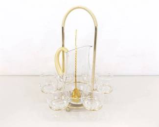 Vintage MCM 6 Person Cocktail Serving Set