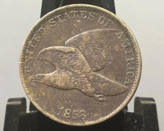1858 Flying Eagle US Penny in VF Condition (Large Letter?)