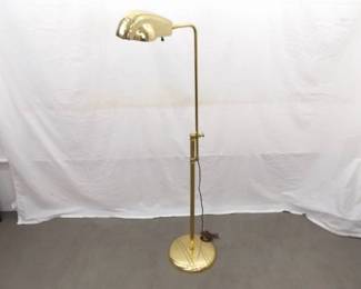 Vintage WORKING Art Deco SOLID BRASS Clamshell Floor Lamp