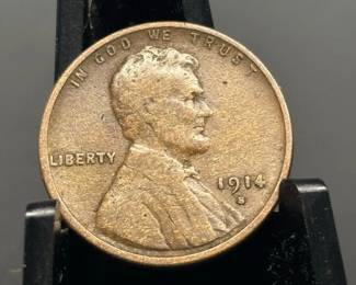 1914-S Lincoln Cent in F Condition