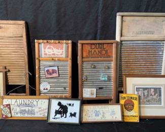 Vintage Wooden Washboards And Laundry Decor