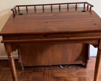 Vintage Canadys Flip top Wood Desk With Shelves