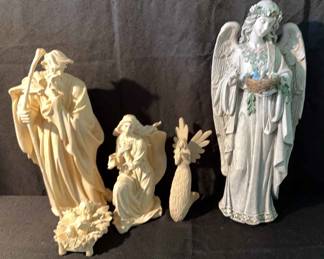Nativity Scene And Angel Decor 
