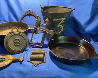 Lot Of 8 Cast Iron Items