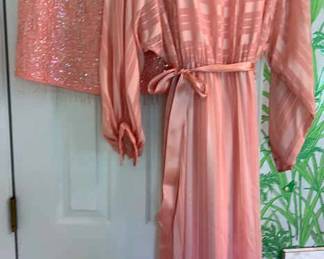 Vintage Vivienne For Dessy Pink Dress And Beaded Top