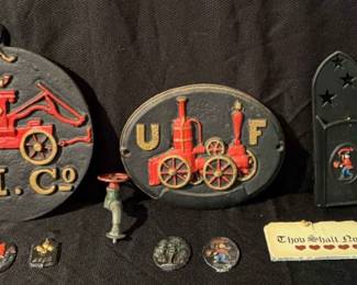 Lot Of Cast Iron Fire Decor And More