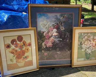 Classic Flowery Pictures Includes VanGogh Prints 