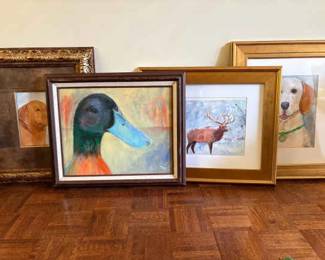 Bill Harris Framed Animal Paintings