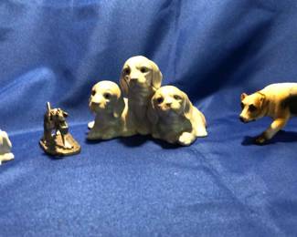 Various Dog Figurines 