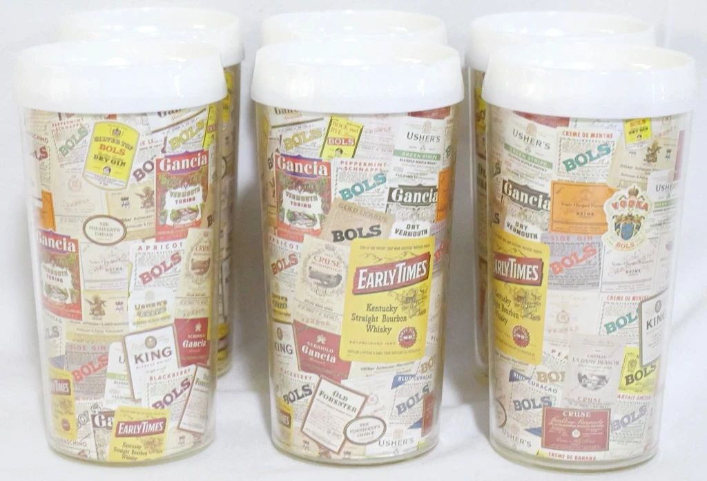 2 - 6 Early Times Plastic Tumblers 6"