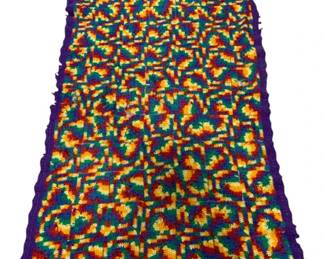 8300 - Vintage Afghan Blanket 31 x 53