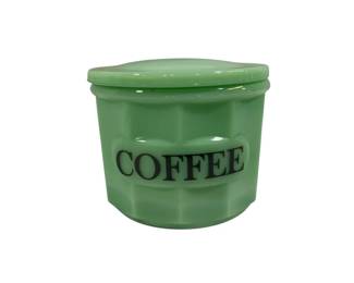1938 - Jadeite Coffee Jar w/ Lid 3.5 x 4.5