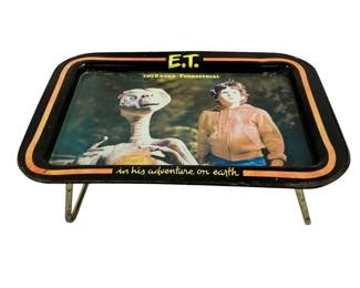 4166 - Vintage 1982 ET Folding Leg Tray 6 x 17.5 x 13