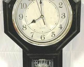2833 - Wall Clock - 18" x 11" x 2" You are buying a used as-is electric/electronic item. We do not guarantee all components are present, and if it is not expressly stated, it is untested.
