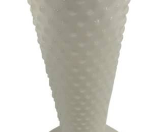 4161 - Hobnail Milk Glass 9.5" Vase
