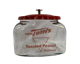 1919 - Tom's Peanut Glass Store Jar 8 x 8 x 8