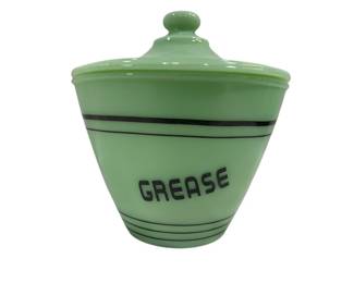 1935 - Jadeite Grease Jar w/ Lid 6 x 6