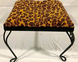 2606 - Metal Base Foot Stool - 12 x 9 x 12