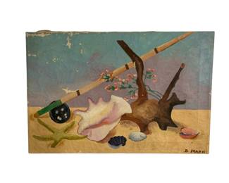 1795 - Canvas Painting Artist Signed 24 x 40
