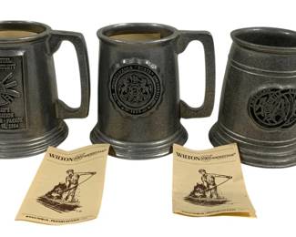 4000 - 3 Wilton Pewter 5" Mugs