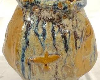 8002 - Art Pottery Vase - Signed "J Jones" - 7.5" Tall