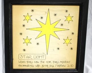 61 - Star Light Framed Decor, 12 x 12