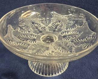 8360x - EAPG Ribbed Palm Fern Open Compote 4.5 x 8.5