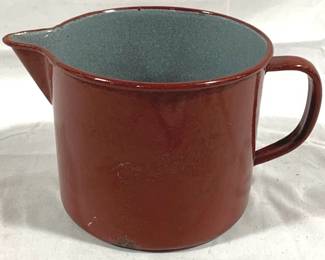 2212 - Enamelware Metal Pitcher - 6" x 10"