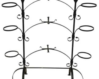 1585 - Vintage Metal 6-Plant Stand 39 x 35