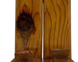 4188 - Pair Wood Wall Candleholders 11 x 3