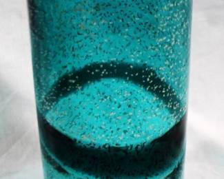 7126 - Art Glass Vase 12" x 5" Blue
