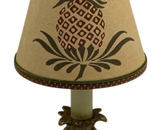 4121 - Brass Pineapple Lamp 9" You are buying a used as-is electric/electronic item. We do not guarantee all components are present, and if it is not expressly stated, it is untested.