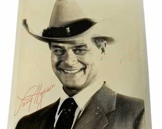 4045 - Larry Hagman Signed Photo 8 x 10