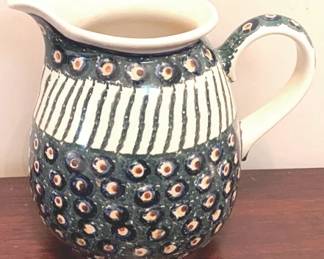 452 - Handmade Polish Pitcher - 5" Tall