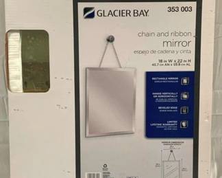 2637 - Glacier Bay Chain & Ribbon Mirror in box 22 x 18