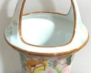 2524 - Porcelain Basket - 12" Tall