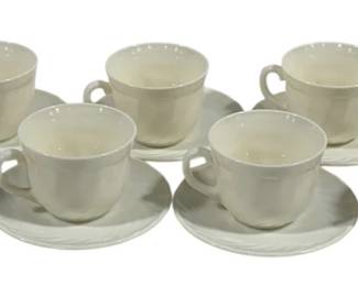 4020 - 8 Arcopal France Cups & Saucers 3.5"