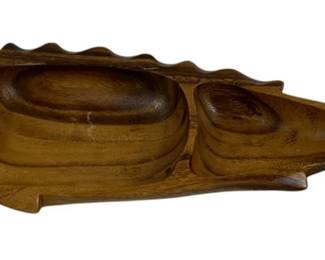 4083 - Vintage Wood Fish Serving Tray 20.5 x 7