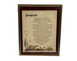 4138 - Footprints Framed Poem 10 x 8