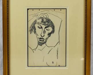 1544 - Hans Foy Original Drawing with Paperwork 17x14