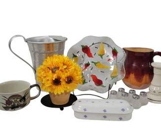 126 - Assorted Items to include Longaberger Candlestick