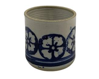 8342 - Signed Pottery Vase 4.5"