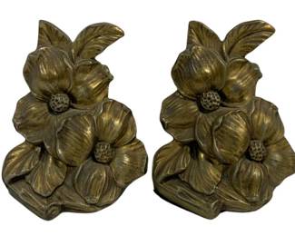 4192 - Pair Brass Colonial Virginia Bookends 6 x 5 x 3