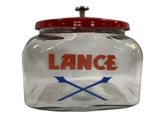 1922 - Lance Glass Store Jar 8 x 8 x 8