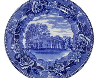 131 - Wedgwood "Mt Vernon" Blue & White Plate 9" round