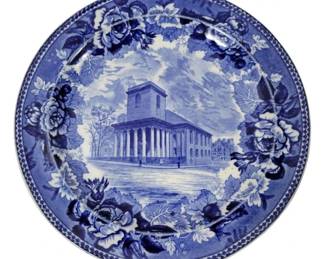 134 - Wedgwood "King's Chapel" Blue & White Plate 9" round